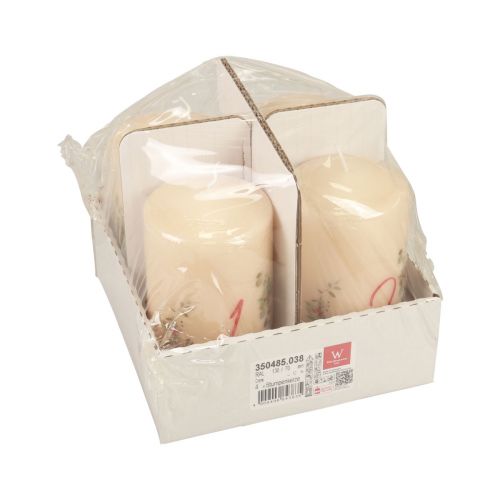 Artículo Velas de Adviento corona de Adviento 1-4 crema 130/70mm 4ud