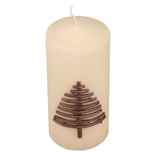 Artículo Vela navideña vela navideña beige 150/70mm 1ud