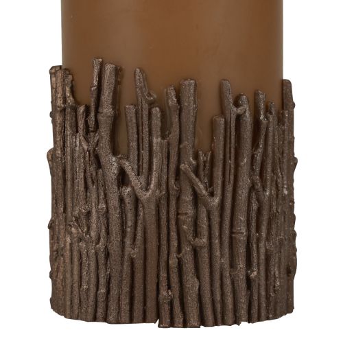 Vela de pilar ramas vela decorativa marrón caramelo 150/70mm 1ud