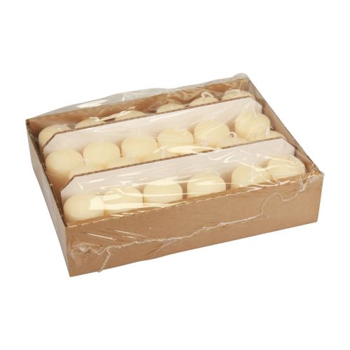 Artículo Velas de pilar, velas de Adviento, velas crema 60/40 mm, 24 unidades