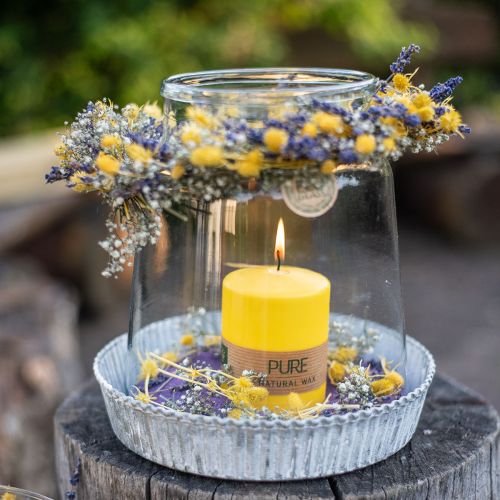 Artículo Vela Pilar Amarillo Limón Velas Wenzel Velas PURE 90×70mm