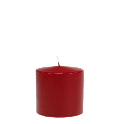 Floristik24 Velas de pilar 80/80 6uds. rojo oscuro