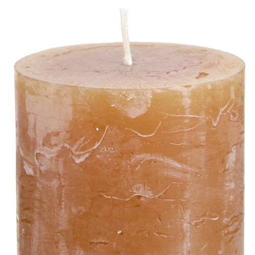 Artículo Velas de pilar velas de caramelo color liso 60x100mm 4 piezas