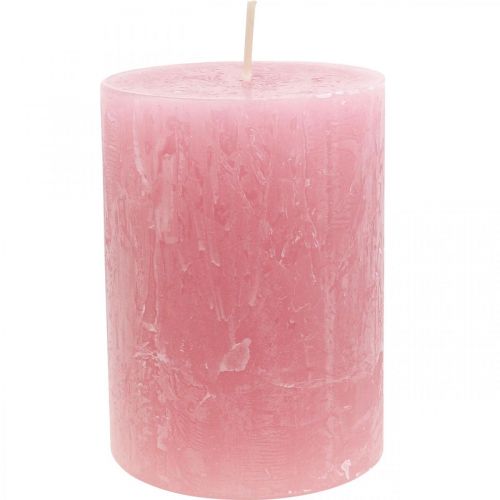 Artículo Velas lisas vela rustica rosa viejo 80×110mm 4uds