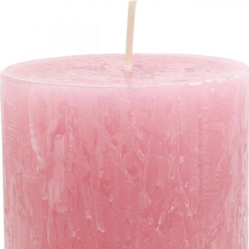 Artículo Velas lisas vela rustica rosa viejo 80×110mm 4uds