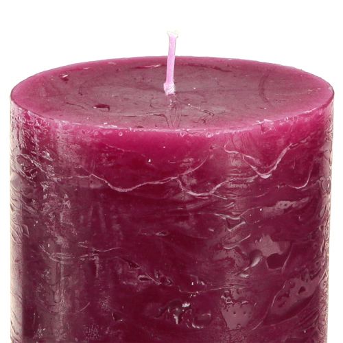 Artículo Velas de columna unicolor 3 colores Berry 70×80mm 12 piezas