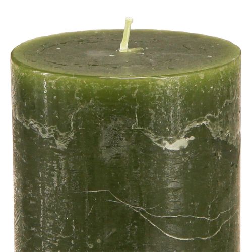 Artículo Velas tipo pilar liso 3 colores verde 70×120mm 12 piezas
