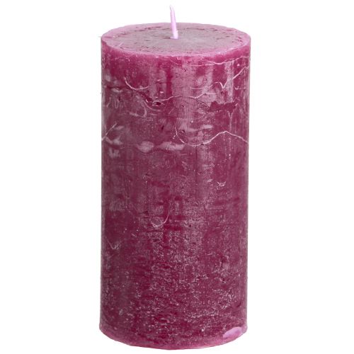 Floristik24 Velas de pilar lisas Velas Berry violeta 50×100cm 4 piezas