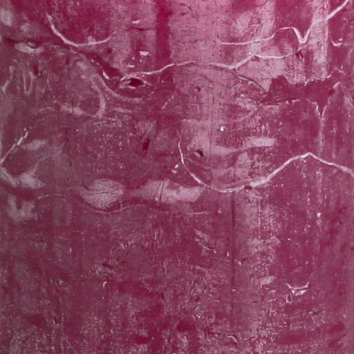 Floristik24 Velas de pilar lisas Velas Berry violeta 50×100cm 4 piezas