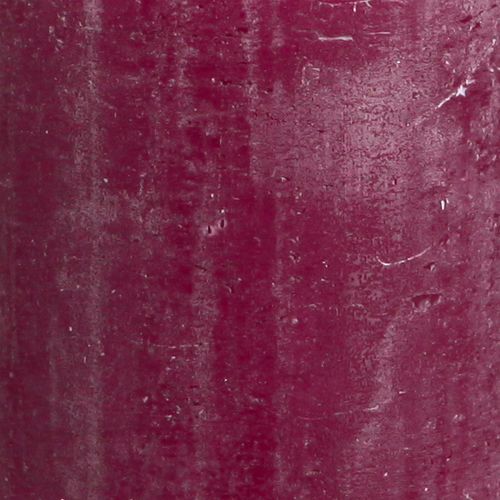 Artículo Velas de pilar lisas Velas Berry violeta 60×80mm 4 piezas