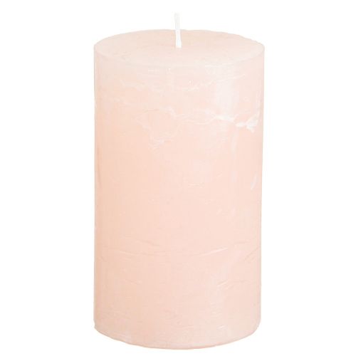 Floristik24 Velas de pilar de color sólido, color rosa claro, 60 x 100 mm, 4 unidades