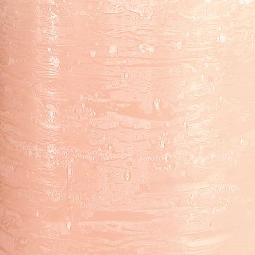 Artículo Velas de pilar velas rosa claro de color liso rosa 85×200mm 2ud