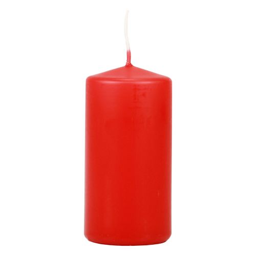 Artículo Velas de pilar rojas velas de Adviento velas rojas 100/50mm 24ud