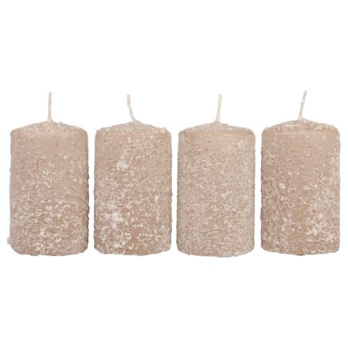 Artículo Velas de pilar velas navideñas beige 60×100mm 4ud