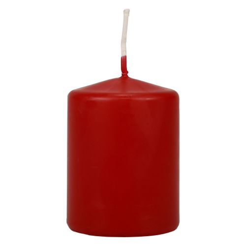 Velas de pilar rojas velas de Adviento pequeñas rojas antiguas 70/50mm 24ud