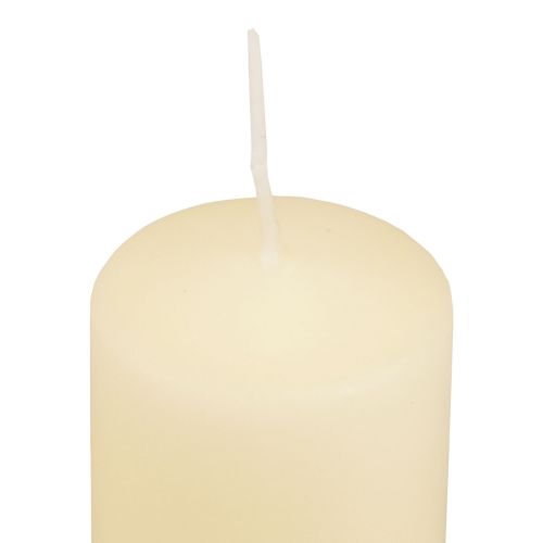 Artículo Velas de pilar crema velas de Adviento pequeñas 70/50mm 24ud