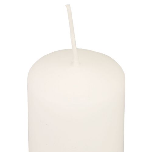 Artículo Velas de pilar blancas velas de Adviento velas pequeñas 70/50 mm 24 piezas