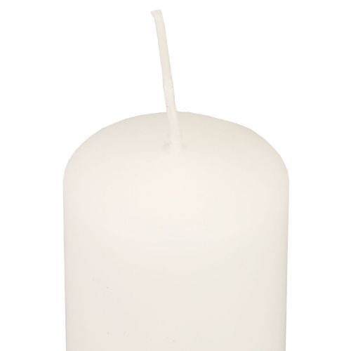 Floristik24 Velas de pilar blancas velas de Adviento velas pequeñas 70/50mm 24 piezas