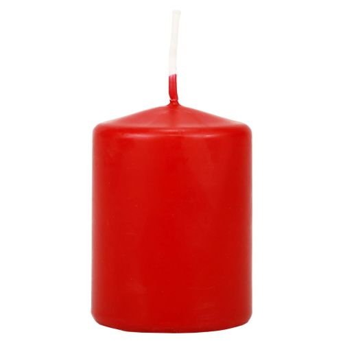 Floristik24 Velas de pilar rojas velas de Adviento velas rojas 70/50mm 24ud