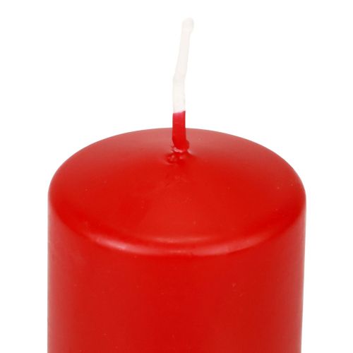 Artículo Velas de pilar rojas velas de Adviento velas rojas 70/50mm 24ud