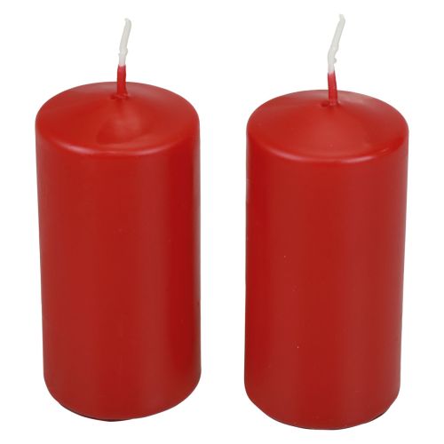 Floristik24 Velas de pilar H100 Ø50cm velas rojas 12ud