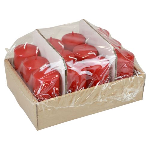 Floristik24 Velas de pilar H100 Ø50cm velas rojas 12ud