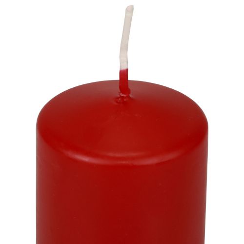 Artículo Velas de pilar rojas velas de Adviento rojo viejo 100/50mm 24ud