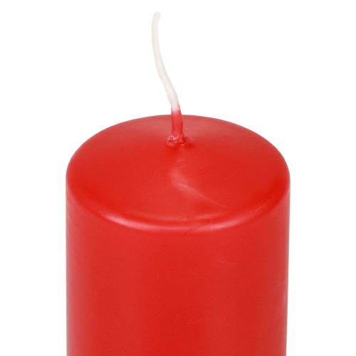 Artículo Velas de pilar rojas velas de Adviento velas rojas 120/50mm 24ud