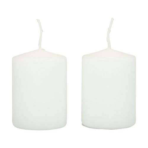 Floristik24 Velas de pilar velas blancas H70mm Ø50mm 12 piezas