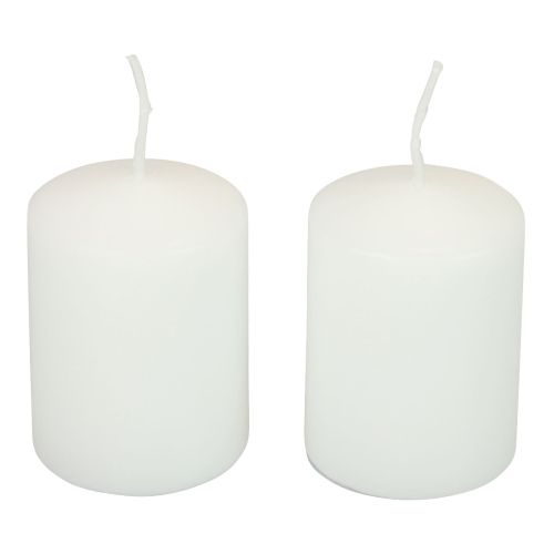 Floristik24 Velas de pilar velas blancas H70mm Ø50mm 12 piezas