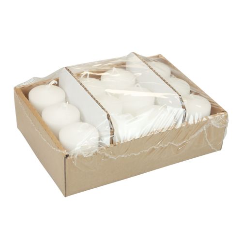 Floristik24 Velas de pilar velas blancas H70mm Ø50mm 12 piezas