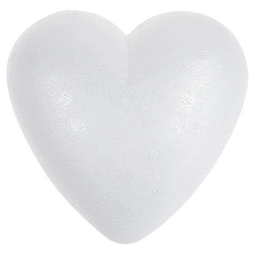 Corazón de espuma de poliestireno 5 cm arqueado pequeño 10 piezas