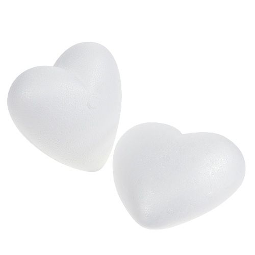 Floristik24 Corazón de poliestireno curvo mediano 11cm 2uds