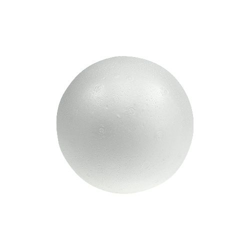 Floristik24 Pelota poliestireno Ø8cm blanco 10p