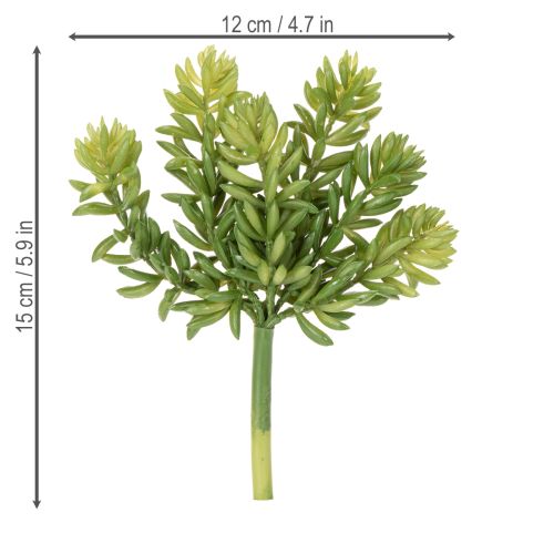 Artículo Flor suculenta artificial para un diseño de bajo mantenimiento de espacios de vivienda y oficina, 15 cm, 5 piezas