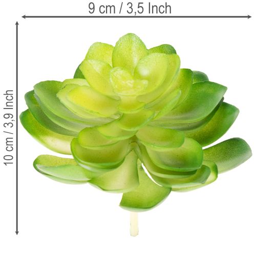 Artículo Planta suculenta artificial, verde, para decoración en cuenco o jarrón, 10 cm, 4 unidades.