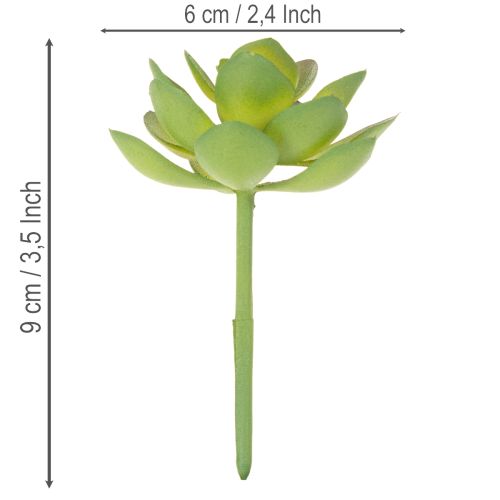 Planta suculenta verde artificial como decoración para arreglos creativos. | Floristik24.es