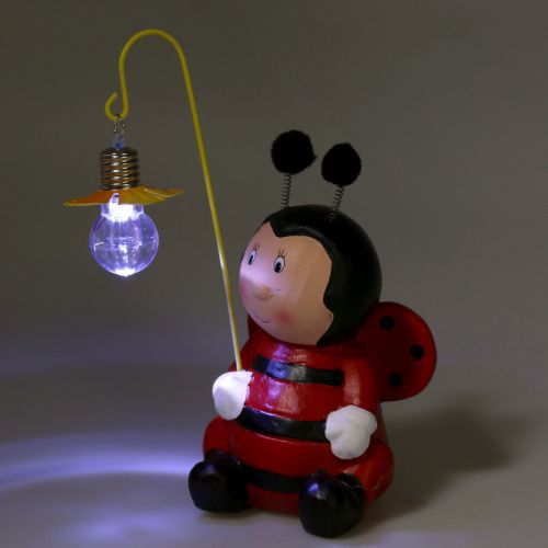 Floristik24 Figura decorativa mariquita con luz H20cm