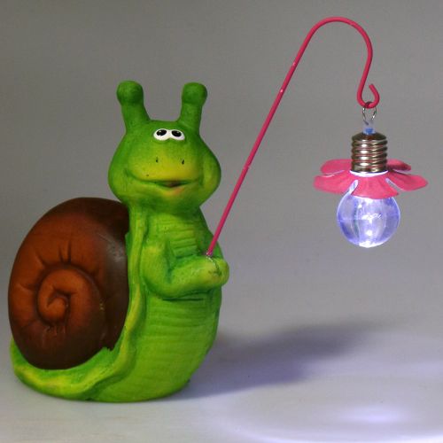 Floristik24 Caracol Figura para decorar con luz Al.18 cm