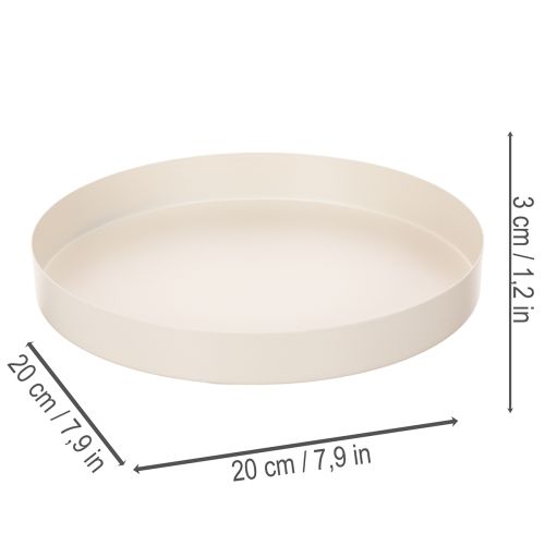 Bandeja decorativa redonda para accesorios del hogar, 20 cm | Floristik24.es