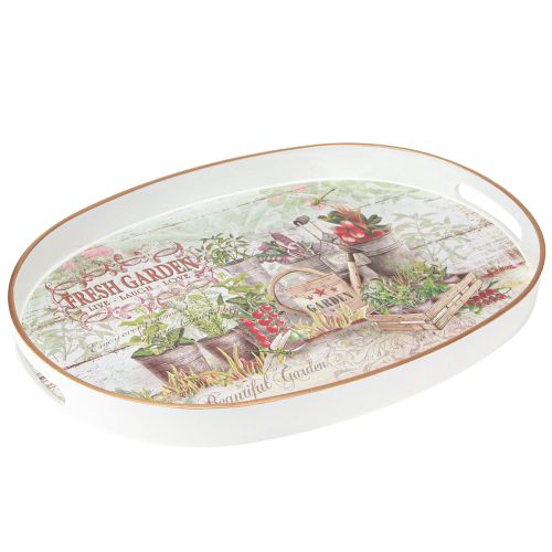 Artículo Bandeja ovalada con asa Fresh Garden Vintage 39x27x3,5cm