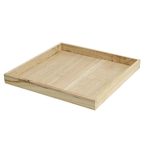 Floristik24 Bandeja de madera grande 30cm x 30cm H3cm