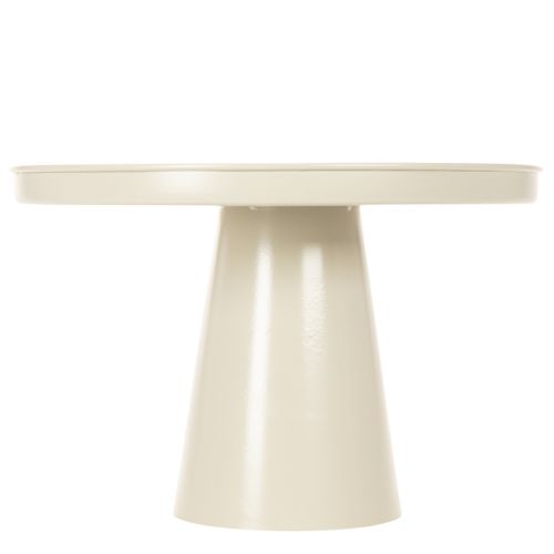 Bandeja redonda decorativa en color crema, de 30 cm, con soporte para decoración de mesa. | Floristik24.es