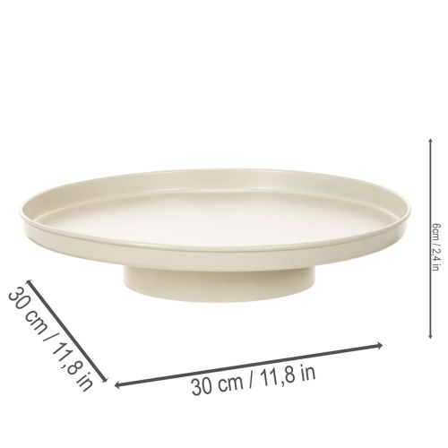 Bandeja decorativa de metal de 30 cm con platillo para decoración de plantas. | Floristik24.es