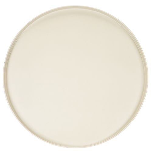 Plato redondo decorativo de color beige con una base de 40 cm de altura. | Floristik24.es