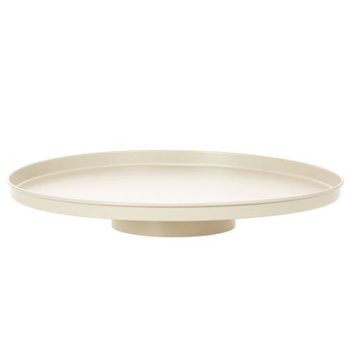 Plato decorativo de metal con forma de flor, redondo, 41 cm, para mesa.