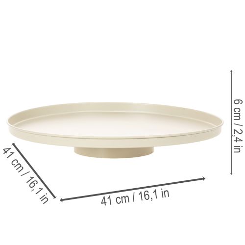 Plato decorativo de metal con forma de flor, redondo, 41 cm, para mesa. | Floristik24.es