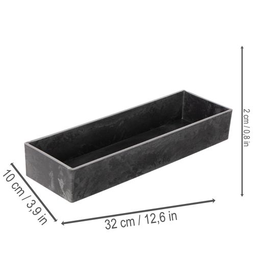 Bandeja rectangular con asas, bandeja decorativa para mesa, 32 cm. | Floristik24.es