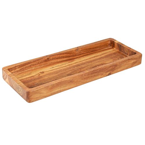 Artículo Bandeja rectangular de madera de acacia engrasada 40x15x4cm