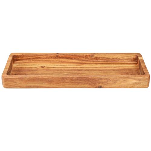 Artículo Bandeja rectangular de madera de acacia engrasada 40x15x4cm